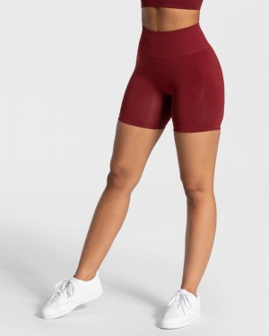 Teveo True Kurze Sporthose Damen Bordeaux Rot | FUW-6153